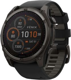 Garmin Fenix 8 Solar Sapphire 51 mm DLC Titanium Silicone Strap Garmin Fenix 8 Solar Sapphire 51 mm DLC Titanium Silicone Strap