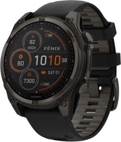 Garmin Fenix 8 Solar Sapphire 47 mm DLC Titanium Silicone Strap Garmin Fenix 8 Solar Sapphire 47 mm DLC Titanium Silicone Strap