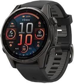 Garmin Fenix 8 AMOLED Sapphire 43 mm DLC Titanium Silicone Strap Garmin Fenix 8 AMOLED Sapphire 43 mm DLC Titanium Silicone Strap