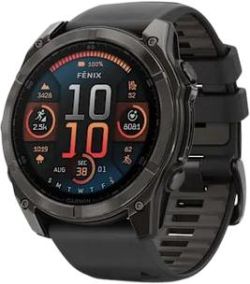 Garmin Fenix 8 AMOLED Sapphire 51 mm DLC Titanium Silicone Strap Garmin Fenix 8 AMOLED Sapphire 51 mm DLC Titanium Silicone Strap