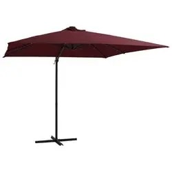 vidaXL Cantilever umbrella with LED lighting 250x250 cm vidaXL Cantilever umbrella with LED lighting 250x250 cm