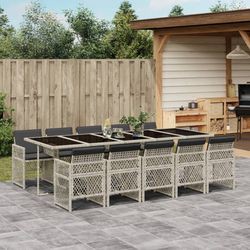 vidaXL Garden dining set with cushion 11-piece (3210755) vidaXL Garden dining set with cushion 11-piece (3210755)