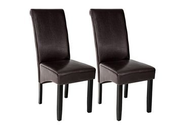 tectake Dining chair set of 2 44 x 63 x 106 cm tectake Dining chair set of 2 44 x 63 x 106 cm