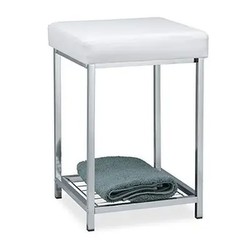 Relaxdays Upholstered stool with shelf (10024633) Relaxdays Upholstered stool with shelf (10024633)