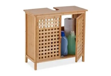 Relaxdays Bamboo Vanity Cabinet (10041308) Relaxdays Bamboo Vanity Cabinet (10041308)