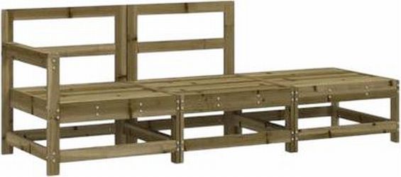 vidaXL Garden lounge set pine wood impregnated 3-piece (825526) vidaXL Garden lounge set pine wood impregnated 3-piece (825526)