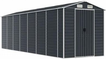vidaXL Garden shed galvanized steel 191 x 640 x 198 cm (3188259) vidaXL Garden shed galvanized steel 191 x 640 x 198 cm (3188259)