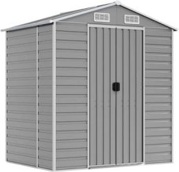 vidaXL Shed Galvanized Steel 191 x 130 x 198 cm (3188242) vidaXL Shed Galvanized Steel 191 x 130 x 198 cm (3188242)