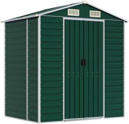 vidaXL Garden shed galvanized steel 191 x 130 x 198 cm (3188231) vidaXL Garden shed galvanized steel 191 x 130 x 198 cm (3188231)