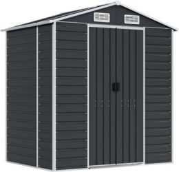 vidaXL Garden shed galvanized steel 191 x 130 x 198 cm (3188253) vidaXL Garden shed galvanized steel 191 x 130 x 198 cm (3188253)