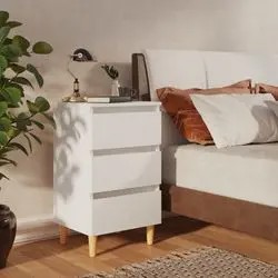 vidaXL Bedside table with solid wood 40x35x69 cm (805887) vidaXL Bedside table with solid wood 40x35x69 cm (805887)