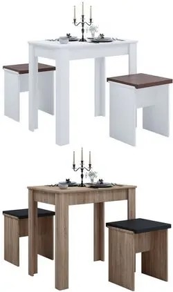 VCM Esal dining table set L 3-piece VCM Esal dining table set L 3-piece