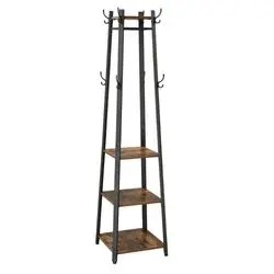 Vasagle Coat rack with 8 double hooks and 3 shelves Vasagle Coat rack with 8 double hooks and 3 shelves
