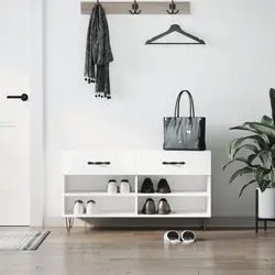 vidaXL Shoe Bench Wood Composite 102x35x55 cm (829732) vidaXL Shoe Bench Wood Composite 102x35x55 cm (829732)