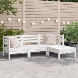 vidaXL Garden sofa 3-seater with ottoman (838055) vidaXL Garden sofa 3-seater with ottoman (838055)