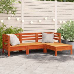 vidaXL Garden sofa 3-seater with ottoman (838058) vidaXL Garden sofa 3-seater with ottoman (838058)