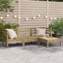vidaXL Garden sofa 3-seater with ottoman (838060) vidaXL Garden sofa 3-seater with ottoman (838060)