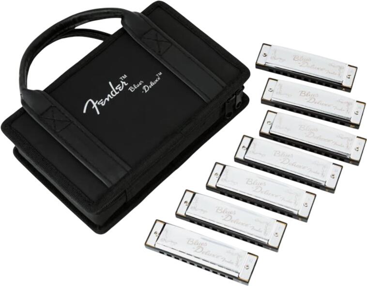 Fender Blues Deluxe Harmonica set 7-piece including case (0990701049) Fender Blues Deluxe Harmonica set 7-piece including case (0990701049)