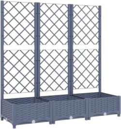 vidaXL Planter with trellis 120 x 40 x 121.5 cm (318252) vidaXL Planter with trellis 120 x 40 x 121.5 cm (318252)