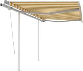vidaXL Manual Retractable Awning with Post 3 x 2.5 m (3069898) vidaXL Manual Retractable Awning with Post 3 x 2.5 m (3069898)