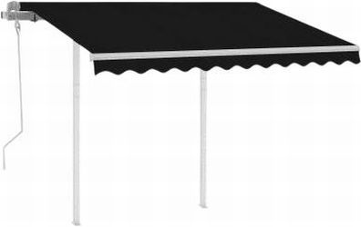 vidaXL Manual Retractable Awning with Post 3.5 x 2.5 m (3069919) vidaXL Manual Retractable Awning with Post 3.5 x 2.5 m (3069919)