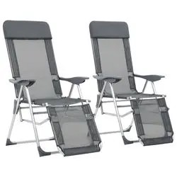 vidaXL Folding deck chair with footrest 2 pcs. (360145) vidaXL Folding deck chair with footrest 2 pcs. (360145)