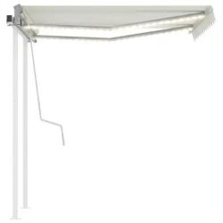 vidaXL Manual Retractable Awning with LED 3 x 2.5 m (3069902) vidaXL Manual Retractable Awning with LED 3 x 2.5 m (3069902)