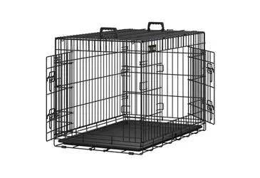 Feandrea Foldable dog crate with plastic tray L Feandrea Foldable dog crate with plastic tray L