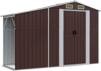 vidaXL Garden Shed Galvanized Steel 277 x 93 x 179 cm (364520) vidaXL Garden Shed Galvanized Steel 277 x 93 x 179 cm (364520)