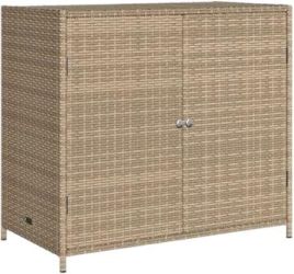 vidaXL Garden cabinet poly rattan 83 x 45 x 76 cm (365546) vidaXL Garden cabinet poly rattan 83 x 45 x 76 cm (365546)
