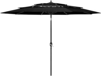 vidaXL Parasol with aluminum pole 3-ply 3 m (313874) vidaXL Parasol with aluminum pole 3-ply 3 m (313874)