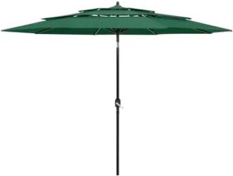 vidaXL Parasol with aluminum pole 3-ply 3 m (313869) vidaXL Parasol with aluminum pole 3-ply 3 m (313869)