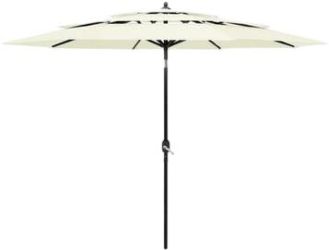 vidaXL Parasol with aluminum pole 3-ply 3 m (313868) vidaXL Parasol with aluminum pole 3-ply 3 m (313868)