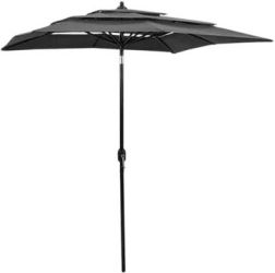 vidaXL Parasol with aluminum pole 3-ply 2 x 2 m (313846) vidaXL Parasol with aluminum pole 3-ply 2 x 2 m (313846)