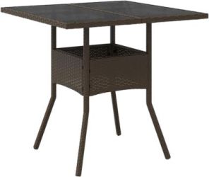 vidaXL Garden table with glass top 80 x 80 x 75 cm (365524) vidaXL Garden table with glass top 80 x 80 x 75 cm (365524)