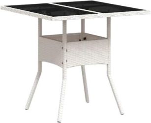 vidaXL Garden table with glass top 80 x 80 x 75 cm (368132) vidaXL Garden table with glass top 80 x 80 x 75 cm (368132)