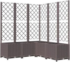 vidaXL Planter with trellis 120 x 120 x 136 cm (318267) vidaXL Planter with trellis 120 x 120 x 136 cm (318267)