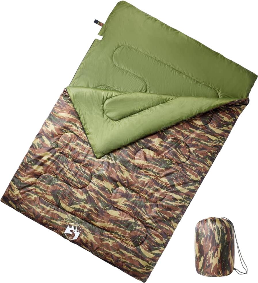 vidaXL Double sleeping bag with pillow 3-4 seasons (94449) vidaXL Double sleeping bag with pillow 3-4 seasons (94449)