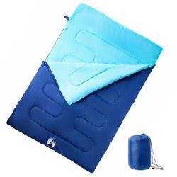vidaXL Double sleeping bag with pillow 3-4 seasons (94447) vidaXL Double sleeping bag with pillow 3-4 seasons (94447)