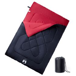 vidaXL Double sleeping bag with pillow 3-4 seasons (94450) vidaXL Double sleeping bag with pillow 3-4 seasons (94450)