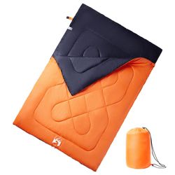 vidaXL Double sleeping bag with pillow 3-4 seasons (94452) vidaXL Double sleeping bag with pillow 3-4 seasons (94452)