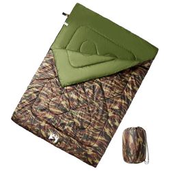 vidaXL Double sleeping bag with pillow 3-4 seasons (94453) vidaXL Double sleeping bag with pillow 3-4 seasons (94453)