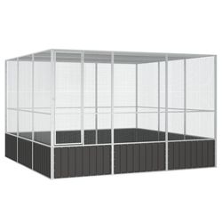 vidaXL Birdcage Galvanized Steel 302.5 x 324.5 x 211.5 cm (171550) vidaXL Birdcage Galvanized Steel 302.5 x 324.5 x 211.5 cm (171550)