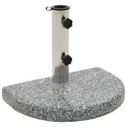 vidaXL Granite Parasol Base 10 kg Curved Gray (45069) vidaXL Granite Parasol Base 10 kg Curved Gray (45069)