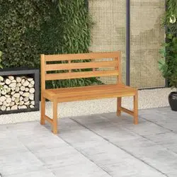 vidaXL Garden bench 114 cm solid teak wood (316634) vidaXL Garden bench 114 cm solid teak wood (316634)