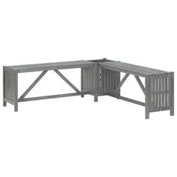 vidaXL Garden corner bench with planter 117 cm (311824) vidaXL Garden corner bench with planter 117 cm (311824)