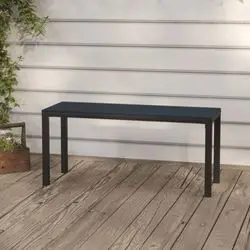vidaXL Garden bench 110 cm steel (317141) vidaXL Garden bench 110 cm steel (317141)