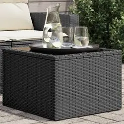 vidaXL Garden table with glass top (365969) vidaXL Garden table with glass top (365969)