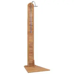 vidaXL Garden shower teak solid wood with base plate 204 cm (44667) vidaXL Garden shower teak solid wood with base plate 204 cm (44667)