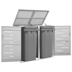 vidaXL Garbage bin enclosure for 2 bins 138 x 77.5 x 115.5 cm (149559) vidaXL Garbage bin enclosure for 2 bins 138 x 77.5 x 115.5 cm (149559)